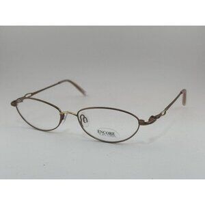 ENCORE- BRN CEN 51-16 Gold Oval Metal Glasses Frames